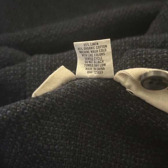 Taylor Stitch - The Ledge Shirt in Dark Navy Linen Tweed - 42/Large - Picture 7 of 10